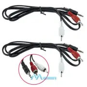 2Pcs 3ft. Aux Audio 3.5mm Jack Stereo Male to 2 RCA Stereo Audio Speaker Y CABLE
