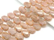 High Quality Natural Peach Moonstone Rectangle Faceted Beads, Natural Moonstone