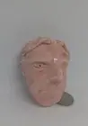 "Balzac w/no mustache"-Clay sculpture/mask, fired to Cone 5. Signed. Glazed.
