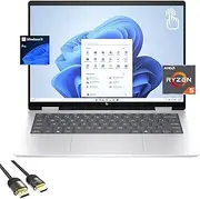 HP Envy 2-in-1 Laptop, 14" WUXGA IPS Touchscreen Display, Ryzen 5 8640HS, 16GB DDR5, 2TB PCIe 4.0, Backlit KB, WiFi 6E, USB-C, BT, HDMI, Long Battery Life, US Version KB, PDG HDMI, Win 11 Pro
