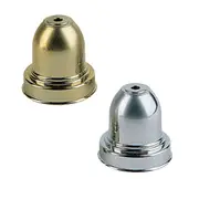 Bell Shaped Decorative Lamp Holder Cover in Brass/Chrome Superlux Lighting - LJBELL