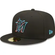 New Era 59Fifty Cap - AUTHENTIC ON-FIELD Miami Marlins Black 7 5/8 - (60,6cm)