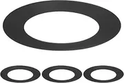 uxcell 4-Pack Goof Rings for 4 Inch Recessed Lights, 4.3" ID 6.7" OD Durable Steel Trim Ring Flush Mount Black Can Light Trim Ring Cover for Ceiling Can Downlights