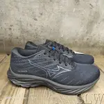 『 SLW 』J1GC220403 男 MIZUNO WAVE RIDER 26 美津濃 寬楦 慢跑鞋 黑紫色 29