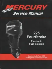 2003 & 2011 MERCURY OUTBOARD 225 FOURSTROKE SERVICE MANUAL 90-8M0047913 (739)