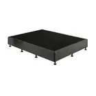 Palermo Queen Slatted Ensemble Bed Base - Platinum Graphite Linen Breathable Cov