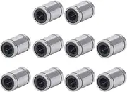 10Pcs Linear Motion Bearing Linear Ball Bearings Cylinder Optical Axes Slider Test Frame Spare ID 8mm OD 15mm LM8UU for 3D Printers, Numerical Control, Slides