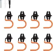 Intpro Broom mop Holder Wall Mount 8pack Broom Hooks Hanger Tool Organizer rake Tool Storage for Garden Tools Kitchen Garage Laundry 8Pack