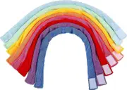 Heytea 8 Pieces Chew Necklaces For Sensory Kids, Soft And Absorbent Terry Cloth Teething Chew Neckla