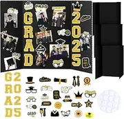 MiniInflat 4 Set Graduation Photo Display Board 24" x 16" Trifold Poster Board for 2025 Grad Party Display Picture Collage Board Graduation Photo Frames for Multiple Pictures Table Display Wall Decor