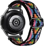 CZKE 20mm 22mm Nylon Strap For Gamrmin Vivoactive3 4 5 Venu2 HR Plus Sq Adjustable Elastic Bracelet For Forerunner265/255/245/645/754/735/945/955 Approach S12 Watchbands