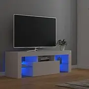VRAXO TV Cabinet with LED Lights White 120x35x40 cm -23KG,804346