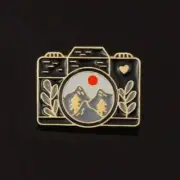 NWT, Black And White Camera Landscape Pin