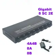 Optical Switch 8 SC 2 1000M RJ45 Gigabit Ethernet Switch Media Converter 12V1.5A