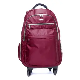 DF Queenin流行 - 商務洽公16吋旅行多功能防潑水拉桿登機行李包-共3色