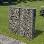 Gabion Wall with Covers Galvanised Steel 100x20x100 cm vidaXL