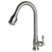 Classic 16" Pull-Down Spray Kitchen Sink Faucet Stainless Steel Finish