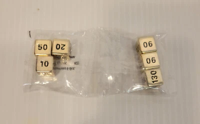 Pokemon TCG Sword and Shield Set of 6 Metal Damage Counter Dice Gold and Black