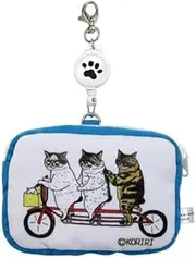 [シナダグローバル] Sinada Global YNMC-0138J Mysterious Cat World Bicycle Multi-Case with Reel 4.1 x 1.0 x 2.8 inches (10.5 x 2.5 x 7 cm), Multi Case, Nekosekai, Cat