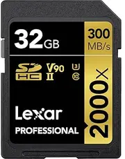 Lexar Professional 2000X SDHC/SDXC SD Card, 32 GB Capacity