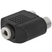 3.5mm Stereo Female Jack to 2xRCA Female Jack Adapter Audio Y-Splitter Converter