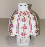 Porcelain Victorian Rose Plug In Night Light & Essential Oil Diffuser Pink Gold