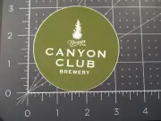 CANYON CLUB BREWING California solid grnwht crc STICKER decal craft beer brewing