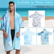 Changing Towel Swim Robe Poncho Easy to Wear Versatile Hooded Changing;