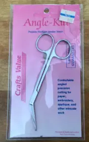 VTG CRAFTS VALUE ANGLE-Kut Precision Needle Art Stainless Steel Scissors, NIP