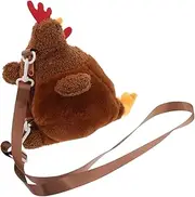 [Baluue] Fashionable Plush Chicken Crossbody Bag Stylish Shoulder Bag for Girls Travel Parties