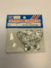Westrim Crafts Butterfly Sequin Applique No 14331 Bedazzled Clothing Sticker
