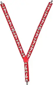 [PACKOVE] Adjustable Christmas Suspenders for Adults Novelty Holiday Wear for Men Women Strong Clips for Secure Fit for Parties Festive Events
