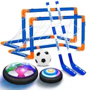 OASO Kids Toys Hover Hockey Soccer Ball Set with 3 Goals, Rechargeable Floati...
