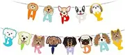 Bunting Flags Cartoon Cute Animal Bunting Cute Dog cat Kitten with hat Pull Flag Paper Garland Birthday Party Decoration Bunting