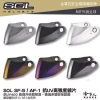 在飛比找PChome商店街優惠-SOL SF-5 AF-1 專用鏡片 大鏡片 透明鏡片 暗色