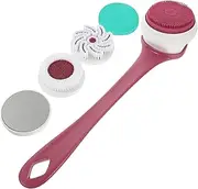 FOMIYES Luxury Purple Abs Silicone Body Brush Electric Shower Scrubber Rechargeable Power Sc Back Washer for Shower
