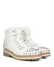 Sam Edelman 250044 Womens Bren Combat Bootie White Size 5.5 Medium