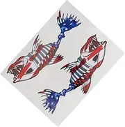 Toddmomy 2pcs Bone Fish Sticker Car Sticker Car Decal Car Fish Skeleton Decal Sticker for Car Fish Skeleton Decal for Vehicle Sticker for Motorcycle Fish Bone Decal for Car Vehicle Decal