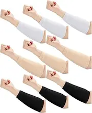 Janmercy 9 Pairs Arm Protectors for Thin Skin and Bruising Arm Guards Elderly Protective Sleeves for Arms Gardener Working