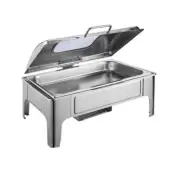 9L Rectangular Stainless Steel Soup Warmer Chafing Dish Set