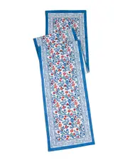 Tiramisu Chic Contrast Block Print Cotton Table Runner