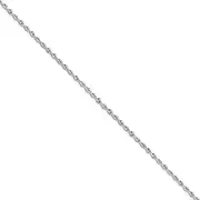 [JewelryWeb] 10k White Gold 2.25mm Sparkle Cut Quadruple Rope Chain Bracelet 20 Centimeters Link-Bracelet for Women and Men