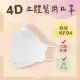 【大成】MIT台灣製 4D立體醫用 三層防護 魚形成人口罩 - 天使白20入
