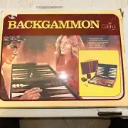 Mini Magnetic Travel Backgammon set CIB VTG 1987 Geoffrey Cardinal Pavilion