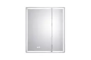 Modern LED Mirror Bathroom Cabinet - Dimmable, Defogging, Aluminium Frame - Compact 750x720mm Mirror Cabinet for Shaving, Medicine, Storage