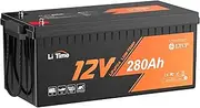 Litime 12V 280Ah Plus Low-Temp Protection LiFePO4 Battery Built-in 200A BMS, Max 3584Wh Energy, Lithium Iron Phosphate Battery Perfect for Trolling Motors,Yacht, Marine, Boat, RVs, Home Energy