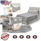 3-Piece Twin Luxury Hotel Bed Sheets Set - Soft Cooling Microfiber, Light Gray