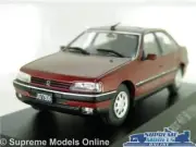 PEUGEOT 405 SR MODEL CAR 1993 METALLIC RED 1:43 IXO CLASSIC SALOON + CASE K8