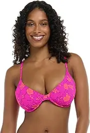 [Body Glove] Women's Solo Underwire D, Dd, E, F Cup Bikini Top Swimsuit with Adjustable 2-Way Back Detail