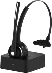 Trucker Wireless Bluetooth Headset with Microphone, Mute Function, Charging Base